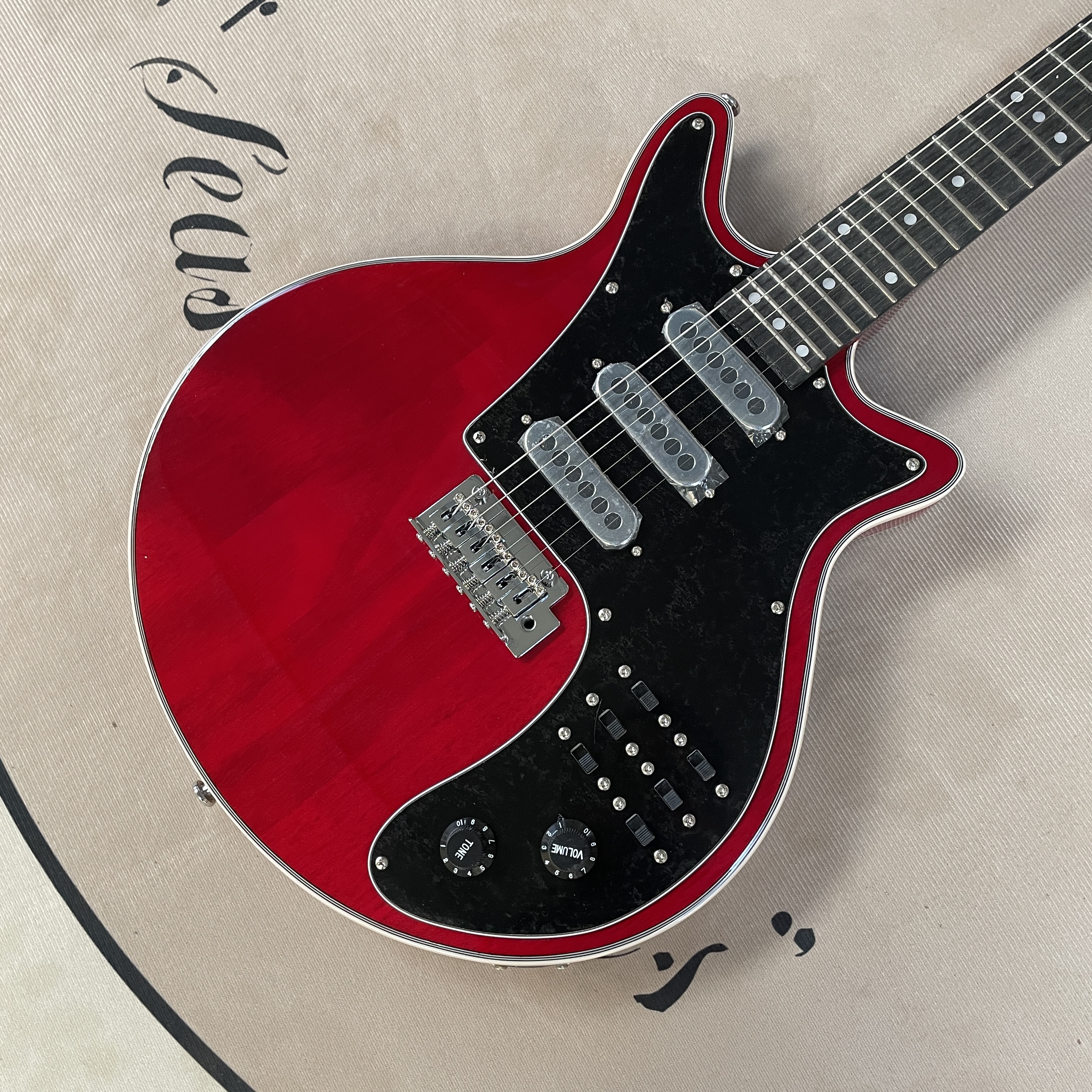 Electric Guitar Beginner - 6strings electric guitar red guitars chrome