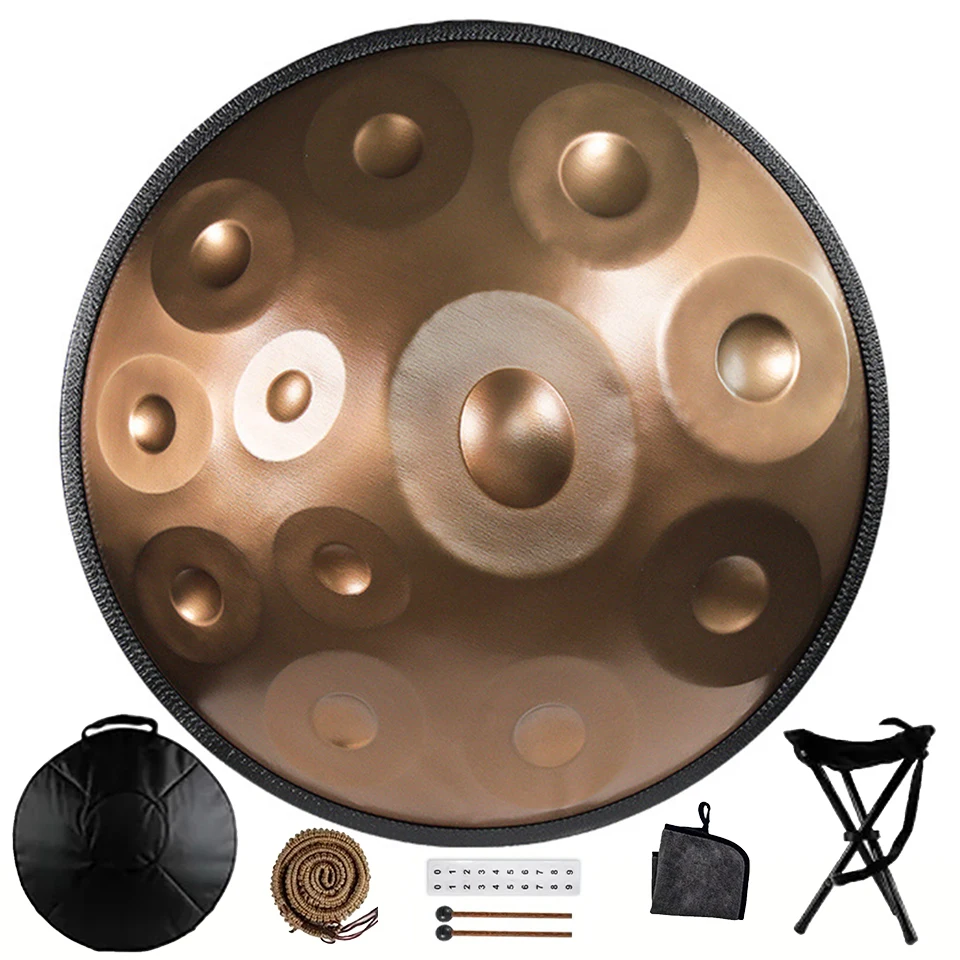 Musical Instrument Handpan - 440/432Hz Handpan Drum,9/10/12notes, Steel Tongue Drum