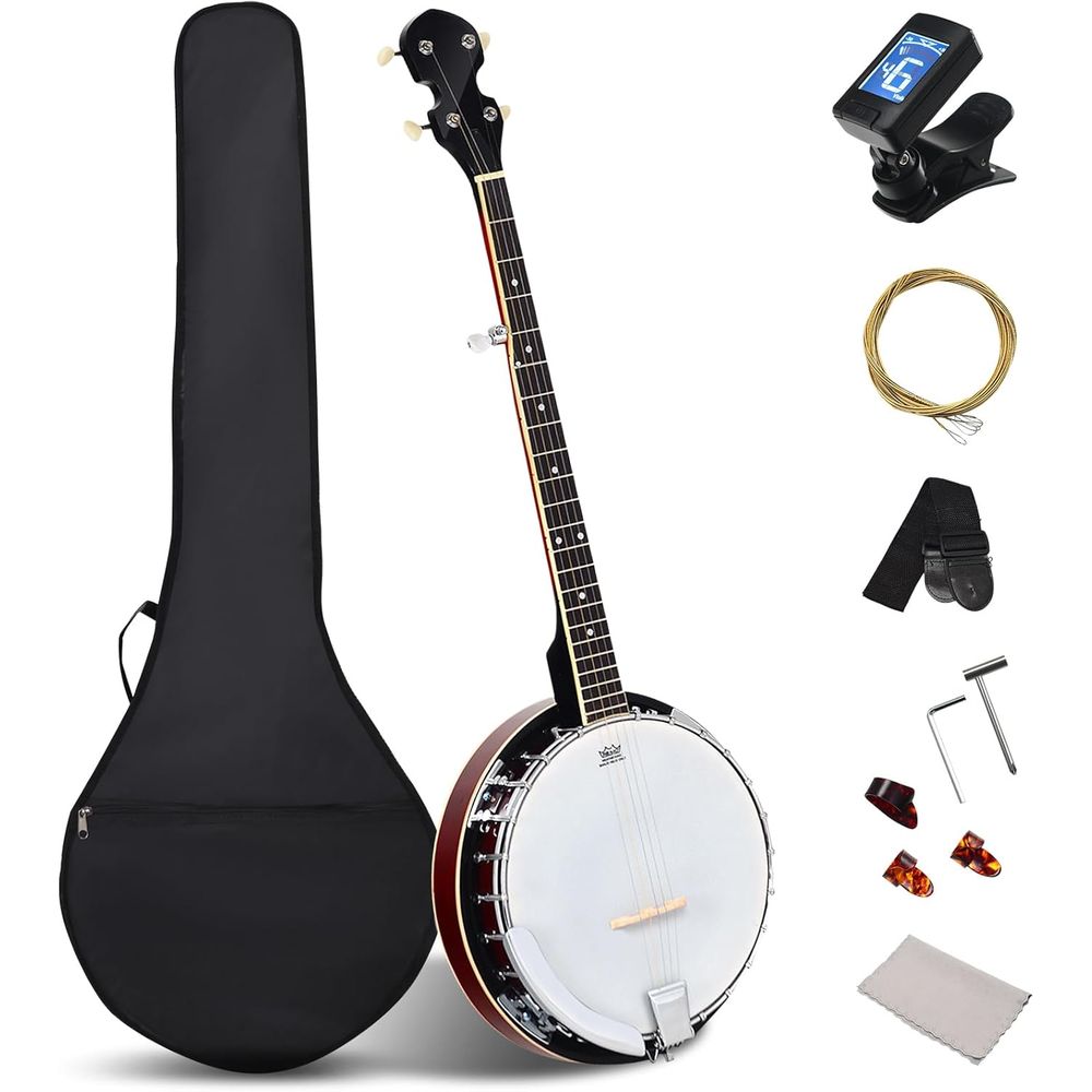 Banjo 5 String Open - Beginner 5-String Banjo Set with 39