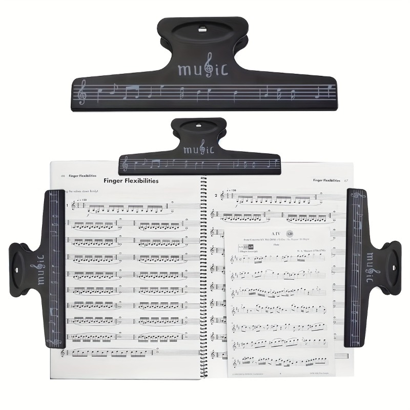 Musical Instruments List - Sheet Music Clip Stationery Folder Clip