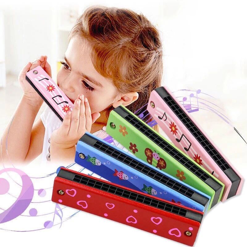Musical Instrument Harmonium - 1/2pcs Children Wooden Harmonica Musical Instrument
