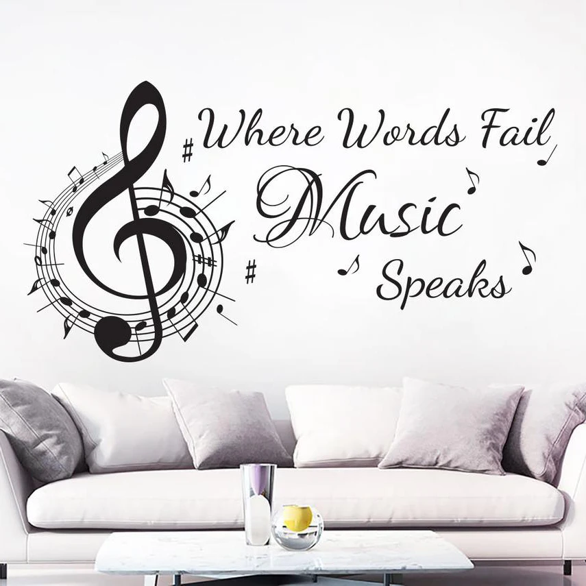 Music Notes Wall Decal Where W - Musical Instruments List recensione e prezzo