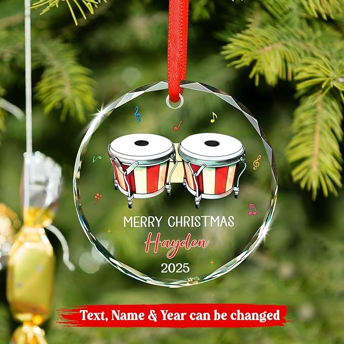 Bongo Drum Player Christmas Or - Musical Instrument With Names recensione e prezzo