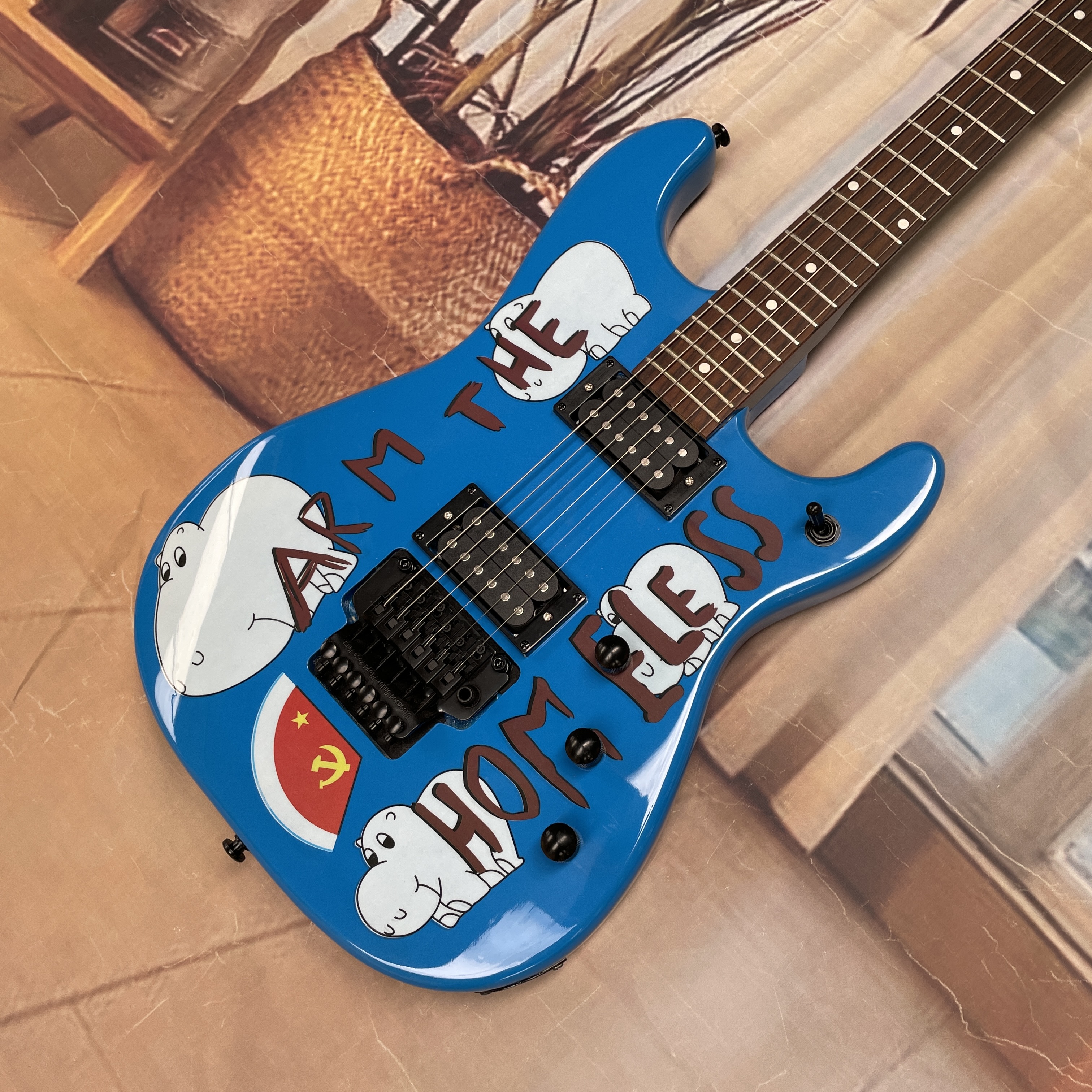 Blue background cartoon patter - Electric Guitar Beginner recensione e prezzo