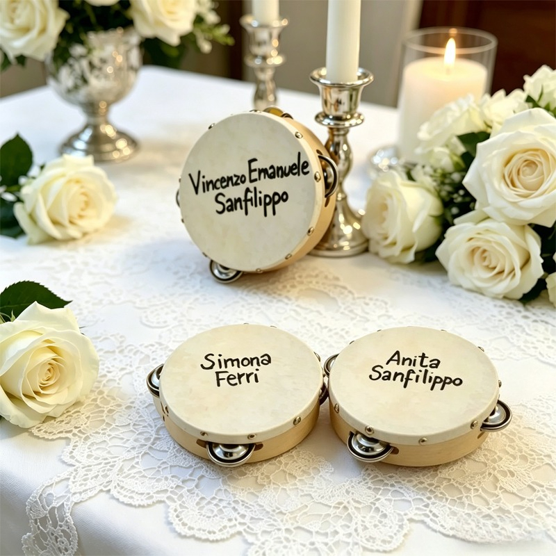 3/5PCS ﻿ Wedding Tambourine Dr - Musical Instrument With Names recensione e prezzo