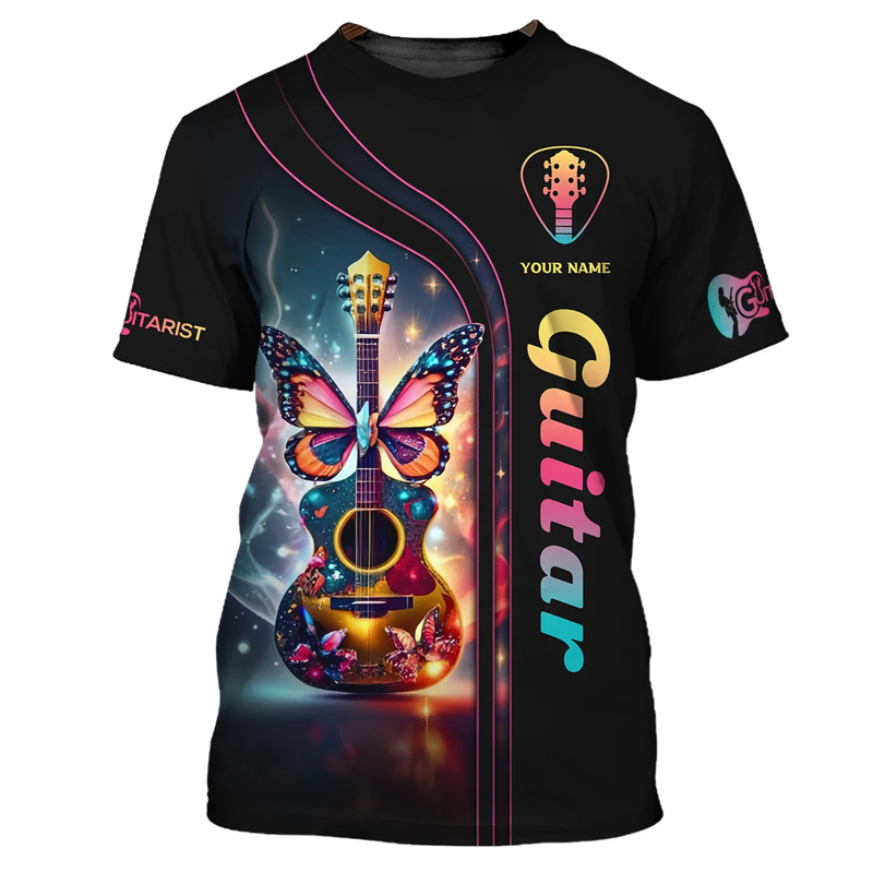 Fashion Guitar Bass 3D Print T - Musical Instrument With Names recensione e prezzo