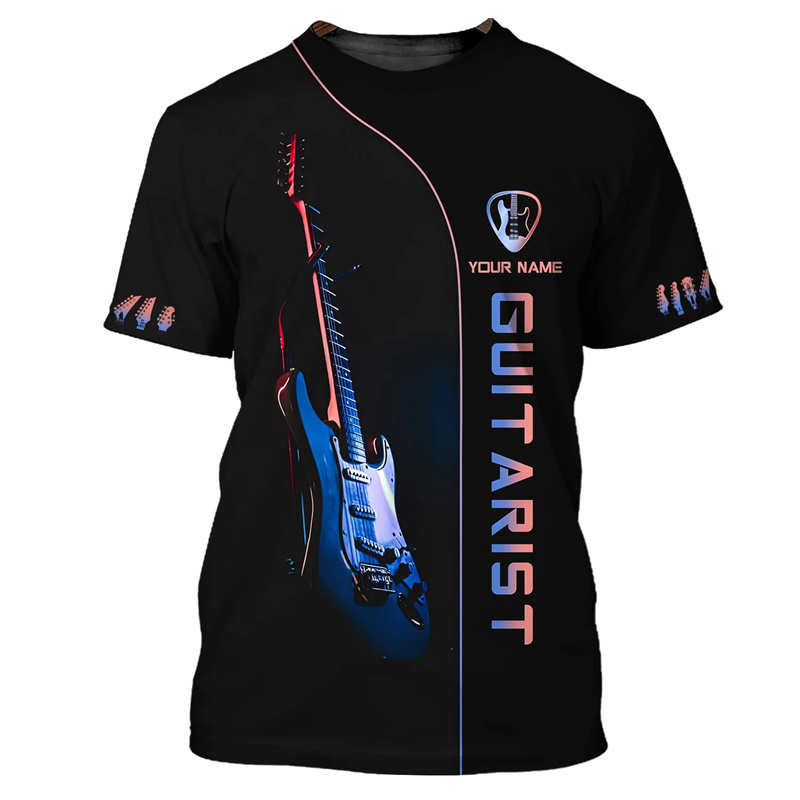 Fashion Guitar Bass 3D Print T - Musical Instrument With Names recensione e prezzo