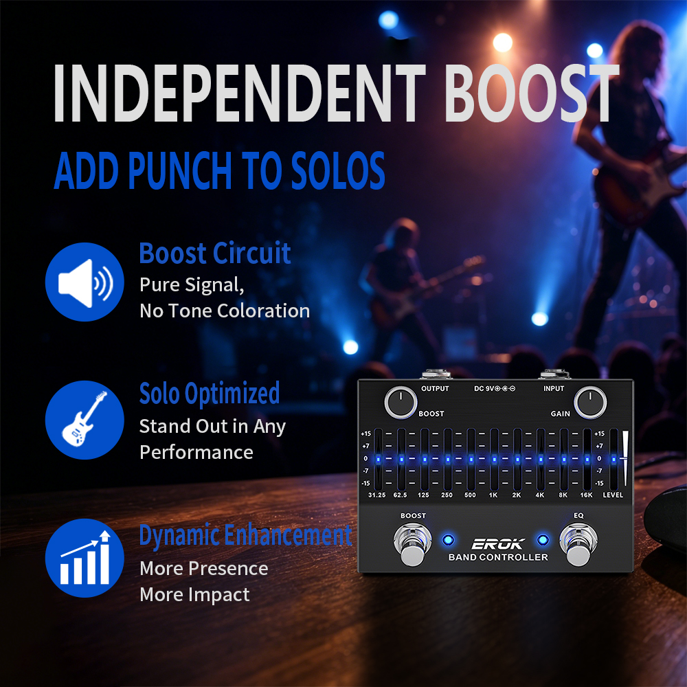 EROK EQB-10 10 Band EQ Equaliz - Dobro Resonator Guitar recensione e prezzo