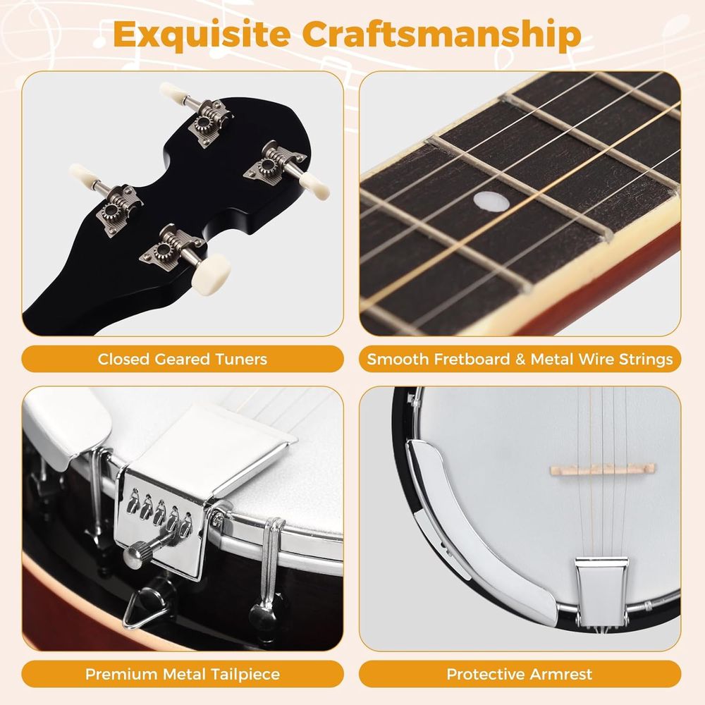 Beginner 5-String Banjo Set wi - Banjo 5 String Open recensione e prezzo
