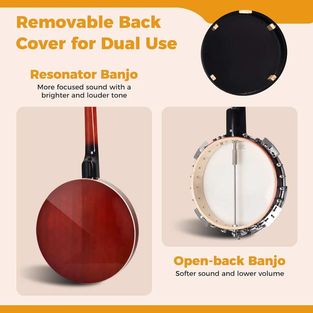 Beginner 5-String Banjo Set wi - Banjo 5 String Open recensione e prezzo
