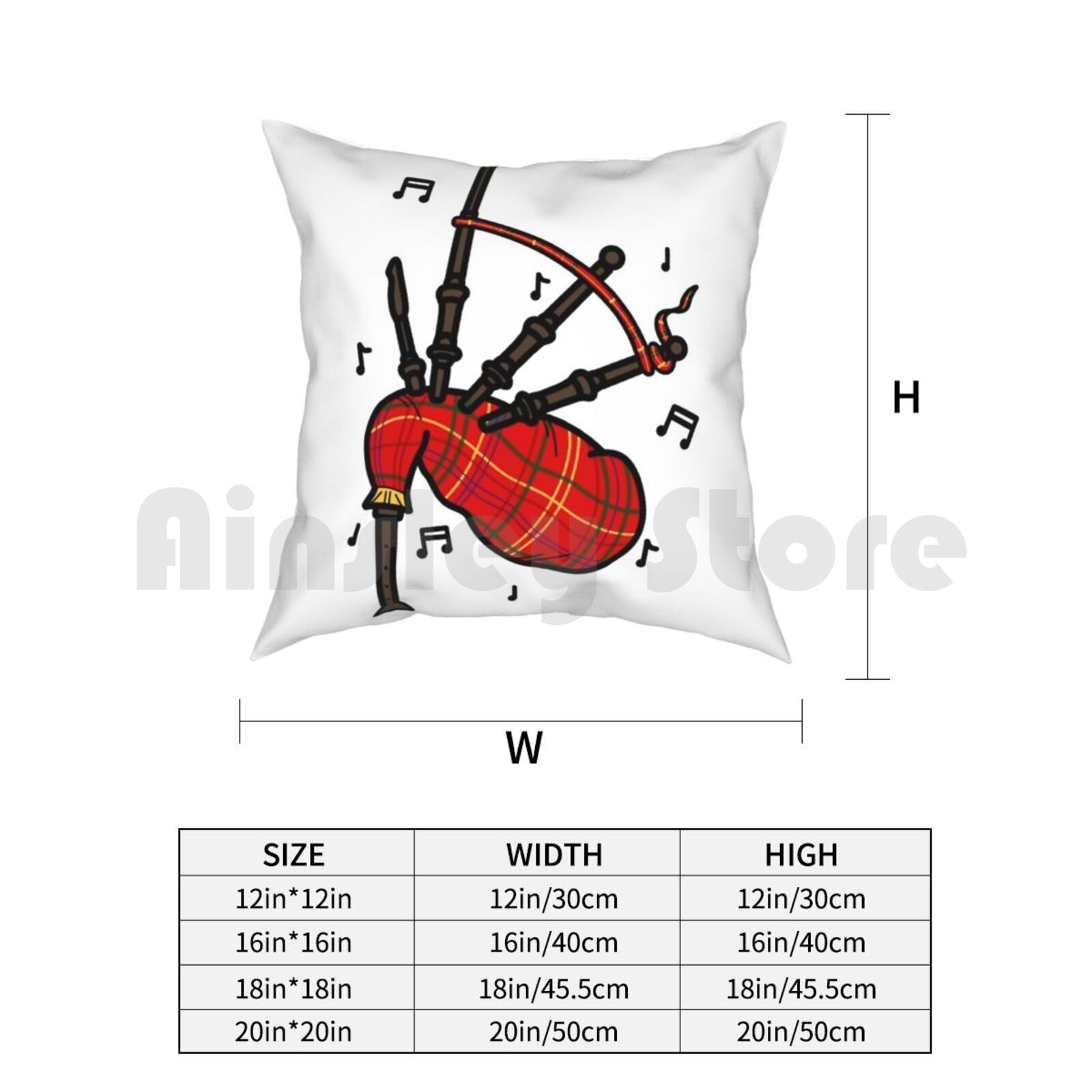 Bagpipes Pillow Case Printed H - Musical Instrument In Scotland recensione e prezzo