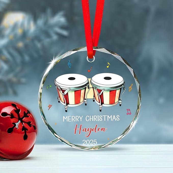 Bongo Drum Player Christmas Or - Musical Instrument With Names recensione e prezzo